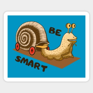 Be Smart, Cute clever Snail Sticker